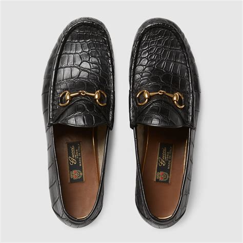 mens gucci horsebit loafer|Gucci crocodile loafer.